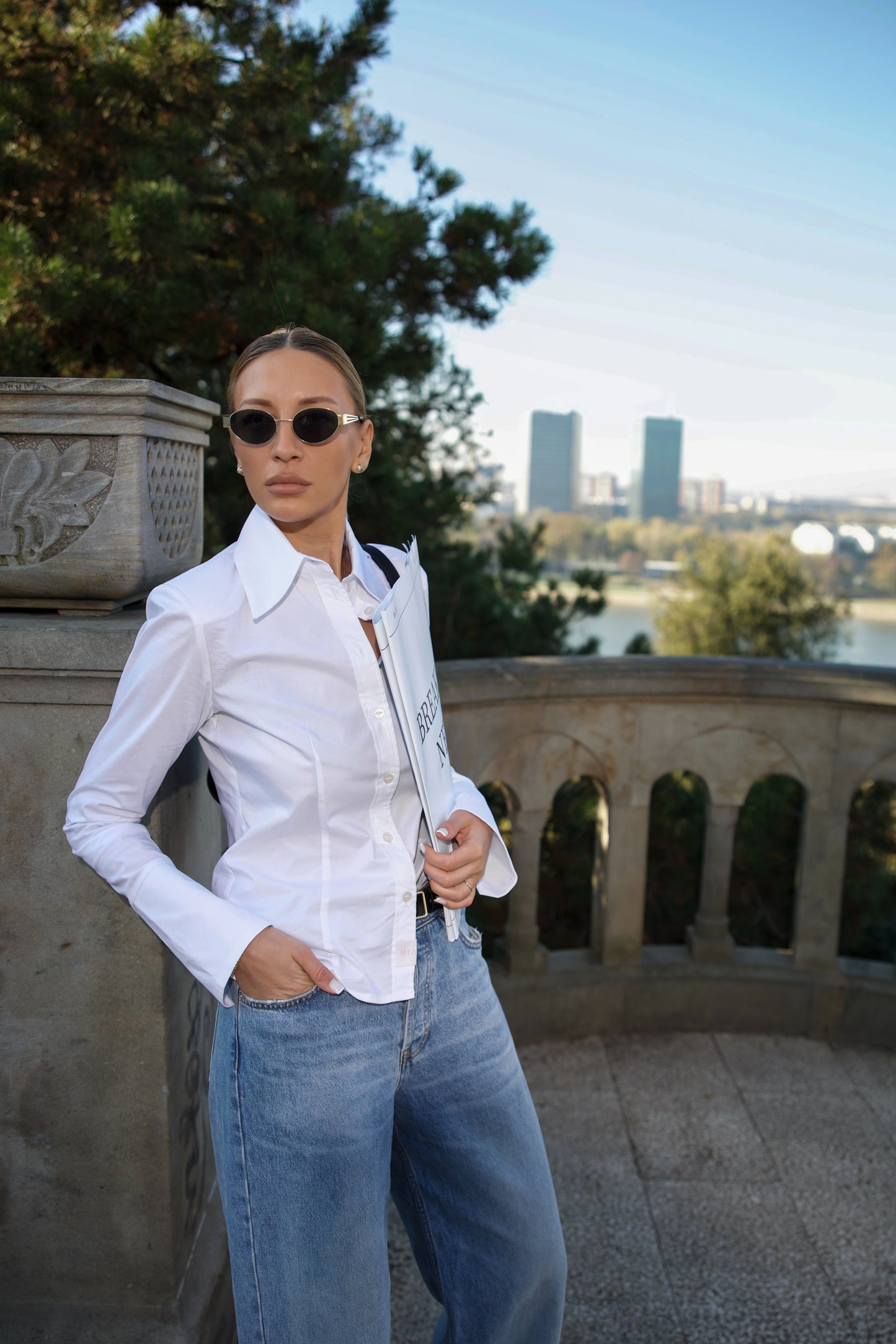Kosulja slim fit sa naramenicama